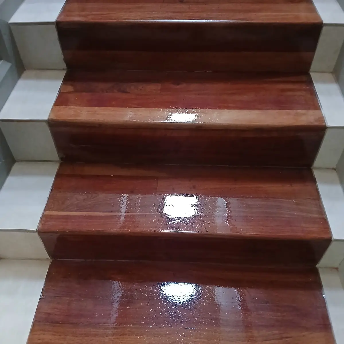 Hardwood stair treads machined and fitted by Impi Teak in Gauteng